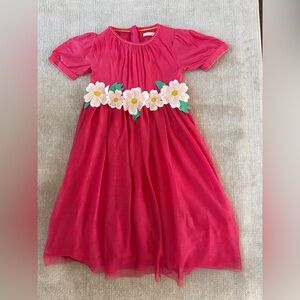 Mini Boden Girls Floral Party Dress - Pink